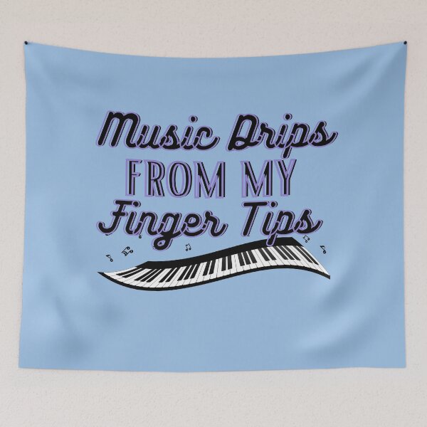 Item preview, Music Drips from My Pianist Fingertips Piano  designed and sold by hempress.