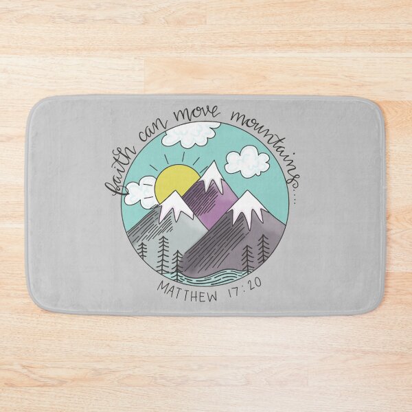 Item preview, Matthew 17:20 Bible Scripture Verse Faith Move Mountains Christian Gift designed and sold by FazCreations.