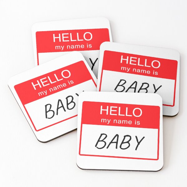 Item preview, Hello My Name is Baby Name Tag Custom Personalised Design  designed and sold by CreatedbyJR.