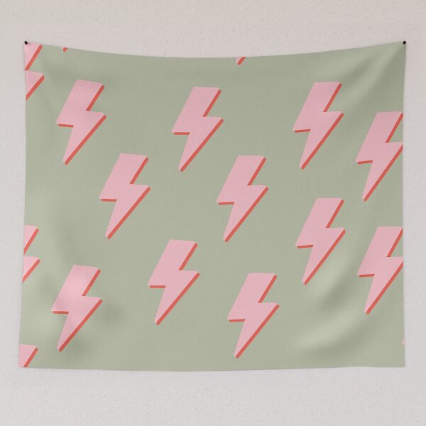 Item preview, Mint Green & Pink Pastel Lighting Bolts designed and sold by WildeandCo.