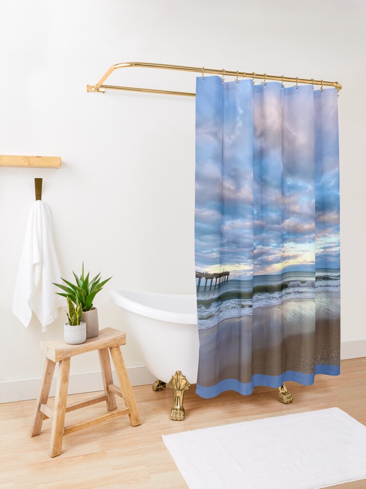 Alternate view of Saint Augustine Beach 1 Shower Curtain