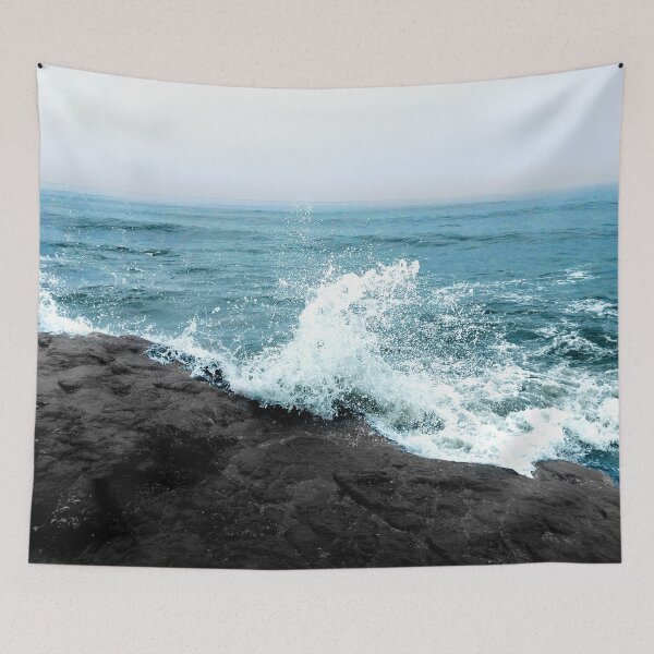 Item preview, Spraying Blue Ocean Waves  designed and sold by Neha Dargar.