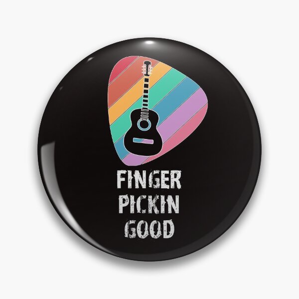 Item preview, Finger Pickin Good funny guitar guitarist guitar pick rainbow designed and sold by Timeforplay.