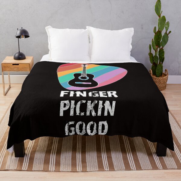 Item preview, Finger Pickin Good funny guitar guitarist guitar pick rainbow designed and sold by Timeforplay.