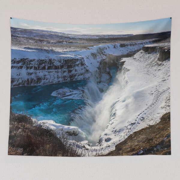 Item preview, Iceland Gullfoss Waterfall Landscape designed and sold by RossWilson12.