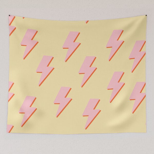 Item preview, Yellow & Pink Pastel Lighting Bolts designed and sold by WildeandCo.