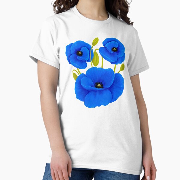 Aperçu de l'œuvre Motif de fleurs de pavot bleu créée et vendue par Kraina.