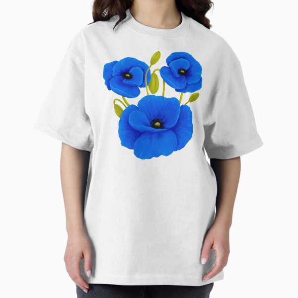 Item preview, Blue Poppy Flowers Pattern designed and sold by Kraina.