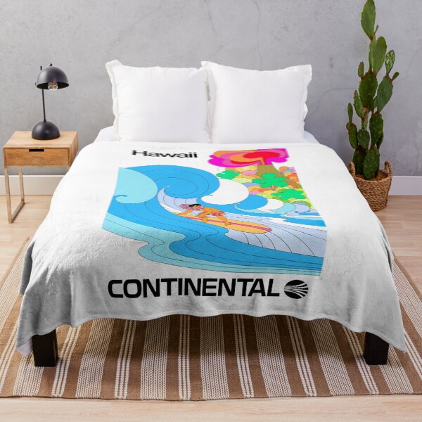 Item preview, Afiche de viaje de Continental Airlines de Hawái de 1969 designed and sold by retrographics.