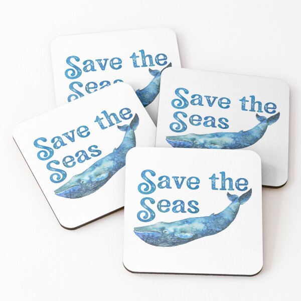 Item preview, Save the Seas - Save the Planet - Blue Whale Design designed and sold by SeaAndLight.