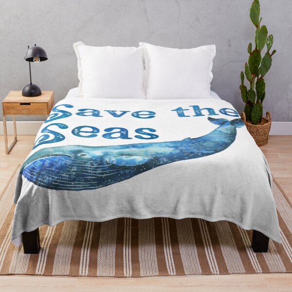 Item preview, Save the Seas - Save the Planet - Blue Whale Design designed and sold by SeaAndLight.