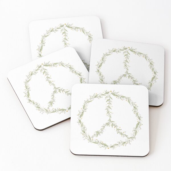 Item preview, Peace sign leaf wreath designed and sold by Danielle Silver.