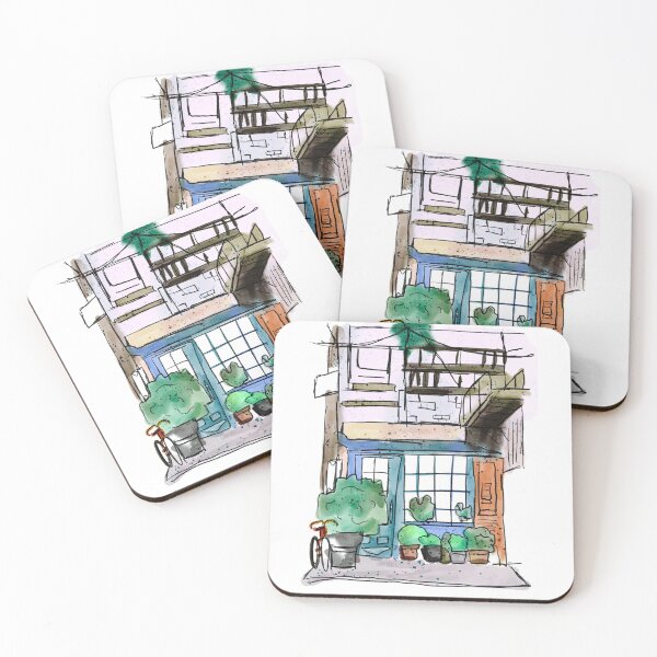Item preview, Watercolor Architecture Cafe designed and sold by Em0523.
