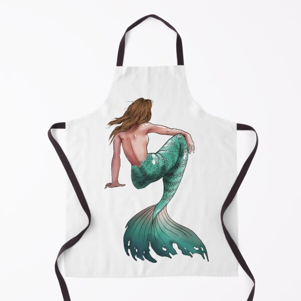 Item preview, Beautiful turquoise mermaid with brown hair without background designed and sold by CecyLL.