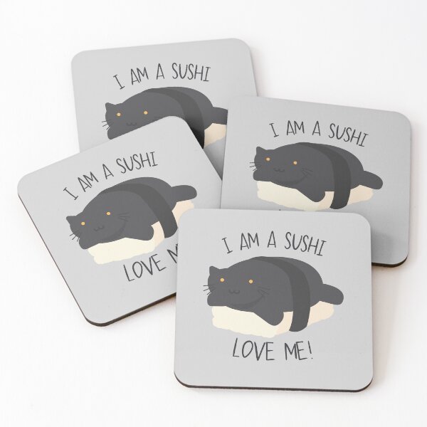 Item preview, Funny cat sushi valentines day designed and sold by windcolors.