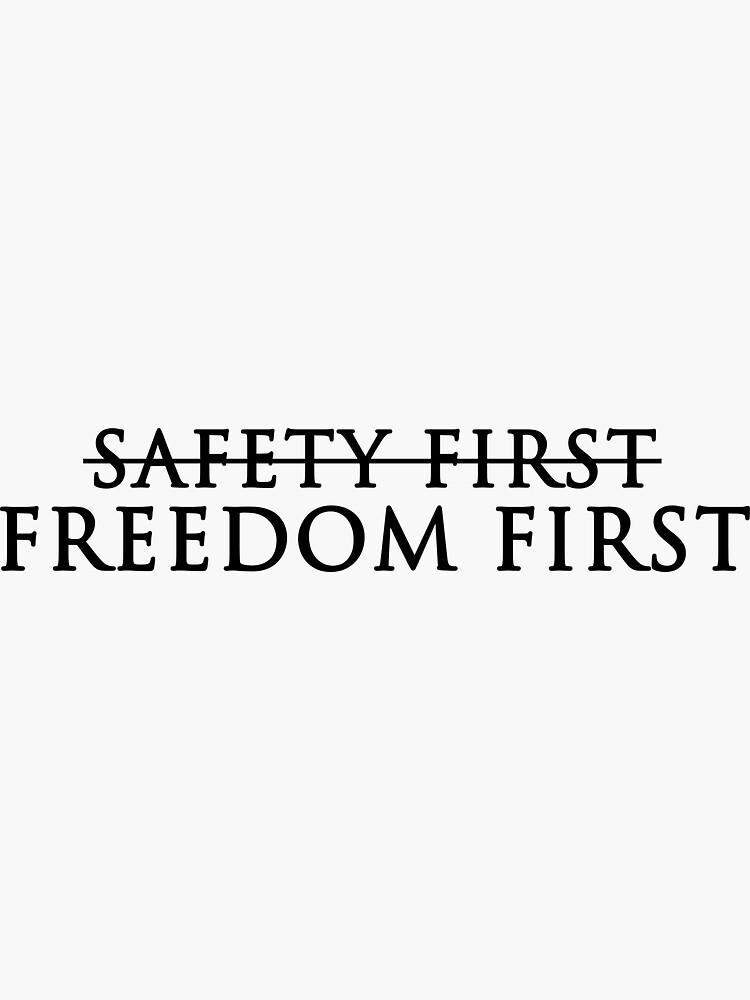Thumbnail 3 of 3, Sticker, Freedom First designed and sold by EveningLandInst.