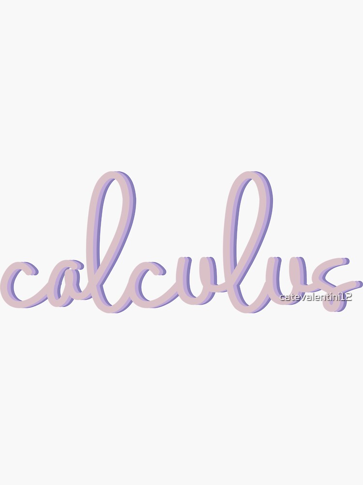 calculus  Sticker for Sale by catevalentini12