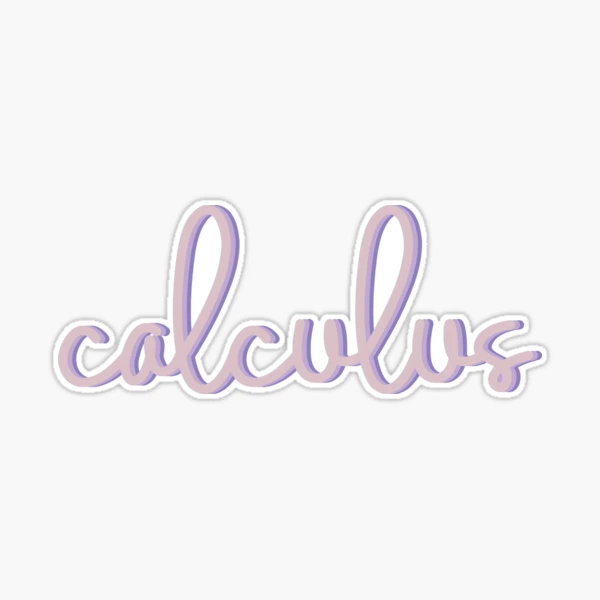 calculus  Sticker for Sale by catevalentini12