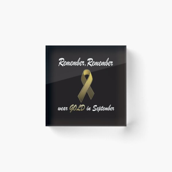 Item preview, Remember, Remember golden ribbon in September awareness designed and sold by Colator.
