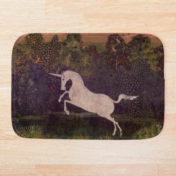 Unicorn in Tapestry Style Bath Mat