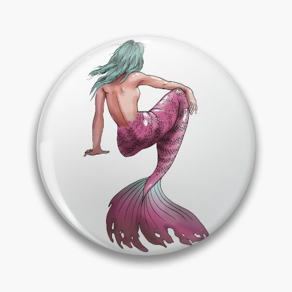 Item preview, Beautiful pink mermaid with blue hair without background designed and sold by CecyLL.