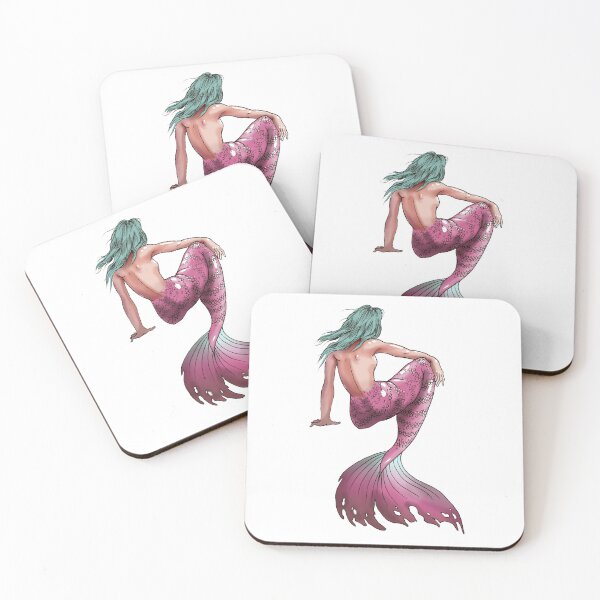 Item preview, Beautiful pink mermaid with blue hair without background designed and sold by CecyLL.