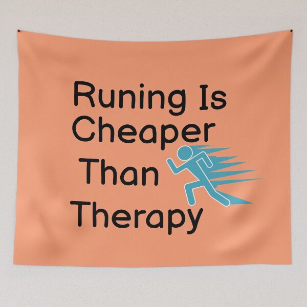Item preview, Running Is Cheaper Than Therapy  designed and sold by BUCHRA.