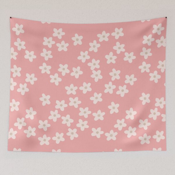 Item preview, Spring Floral Daisy Print in Pastel Pink designed and sold by WildeandCo.