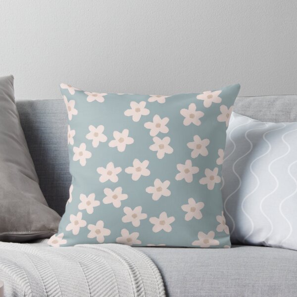 Item preview, Spring Floral Daisy Print in Pastel Blue  designed and sold by WildeandCo.