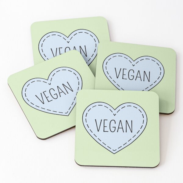 Item preview, I Love Vegan Blue Heart  designed and sold by mimosadesigns.