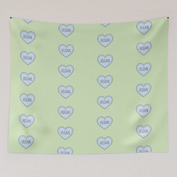 Item preview, I Love Vegan Blue Heart  designed and sold by mimosadesigns.