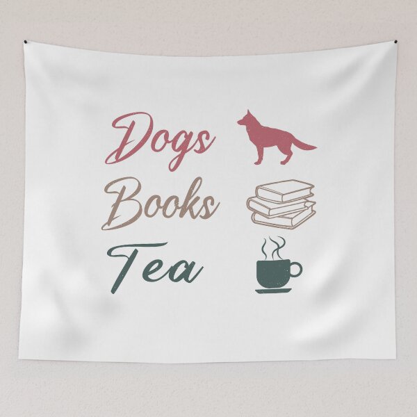 Item preview, Dogs, Books, and Tea | best gifts for dog lovers, gifts for tea lovers, and best gifts for book readers designed and sold by Awesome 4 all.
