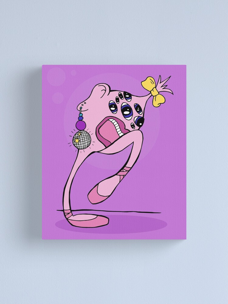 Alternate view of Disco Ballerina Monster Loves To Dance Canvas Print