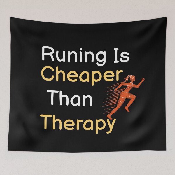 Item preview, Running Is Cheaper Than Therapy  designed and sold by BUCHRA.