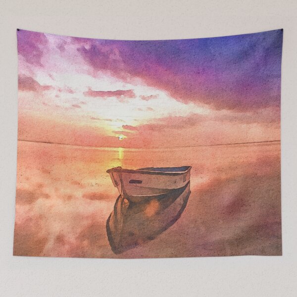 Item preview, Sail Boat in the Sunset designed and sold by solrevolver.