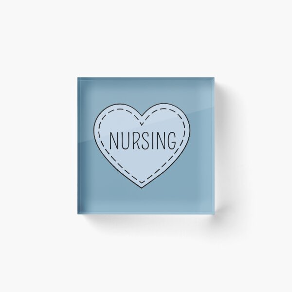 Item preview, I Love Nursing Blue Heart  designed and sold by mimosadesigns.