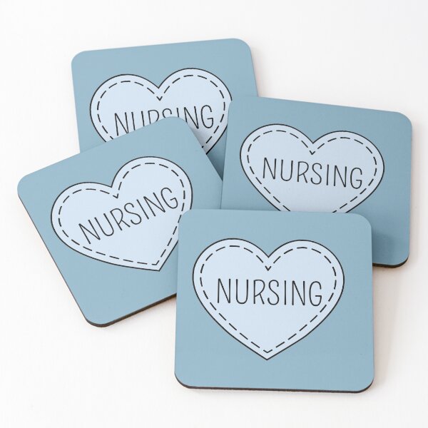 Item preview, I Love Nursing Blue Heart  designed and sold by mimosadesigns.