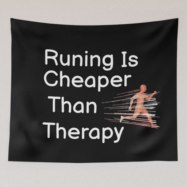 Item preview, Running Is Cheaper Than Therapy  designed and sold by BUCHRA.