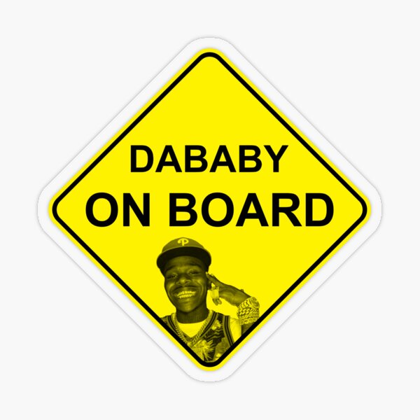 DaBaby on Board Transparent Sticker
