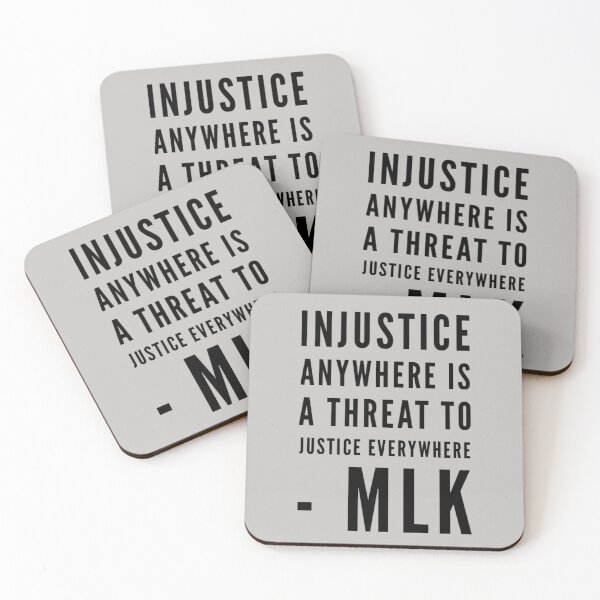 Item preview, Injustice anywhere -MLK Quotes designed and sold by MerciMe.