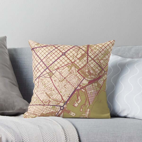 Item preview, Barcelona Map (Autumn) designed and sold by RobinStevens.