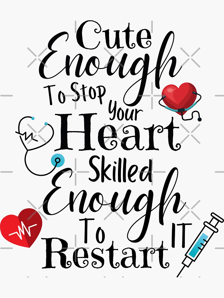 Nurse Doctor Nursing Hospital Medical Love Heart' Sticker