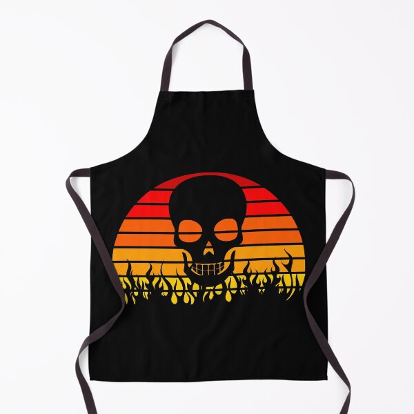 Item preview, Skull Fire Flames Retro Sunset designed and sold by liftdesign.