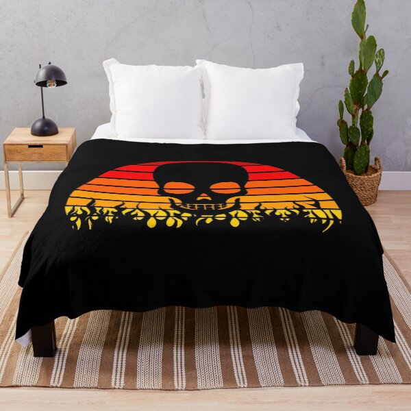 Item preview, Skull Fire Flames Retro Sunset designed and sold by liftdesign.