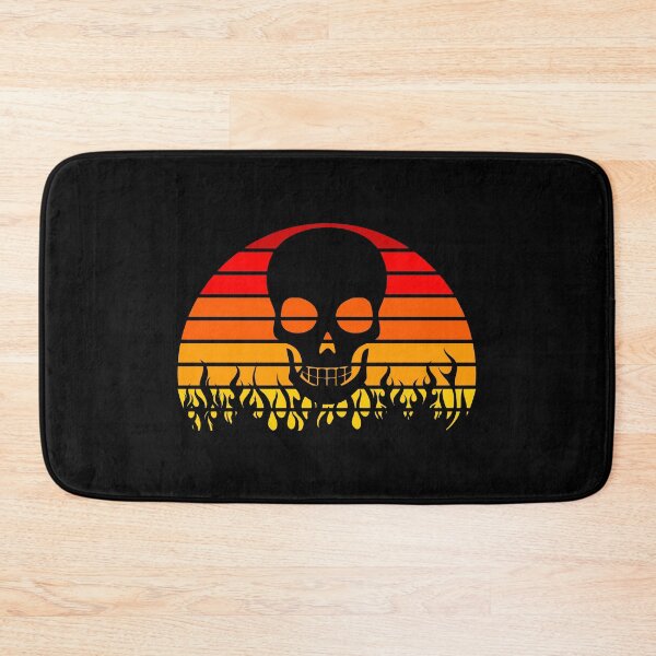 Item preview, Skull Fire Flames Retro Sunset designed and sold by liftdesign.
