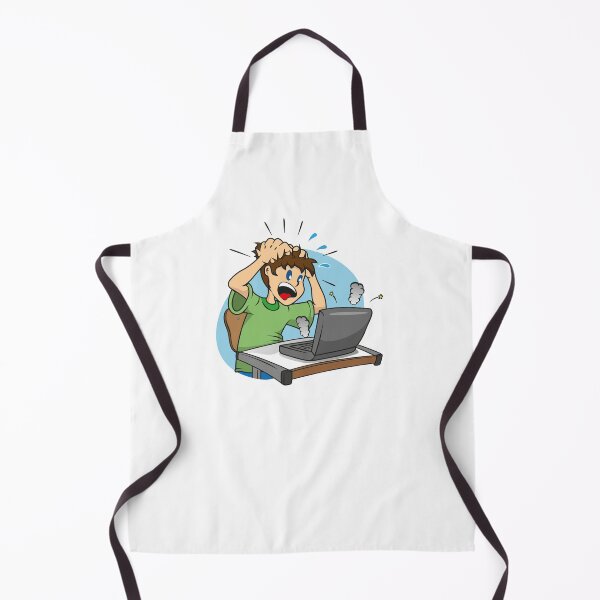 Item preview, Illustration of a person desperate student with a damaged laptop. Ideal institutional information designed and sold by LucianoCosmo.