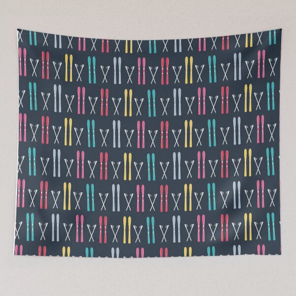 Item preview, Retro Rainbow Ski Pattern designed and sold by SharksOnShore.