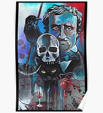 EDGAR ALLEN POE COLLAGE VON GESCHICHTEN Poster