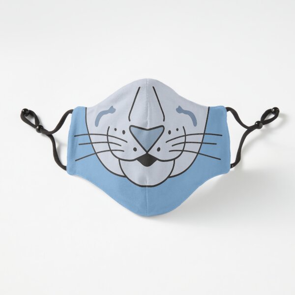 Cute Cartoon Tiger Nose Masks - Shades of blue Fitted 3-Layer