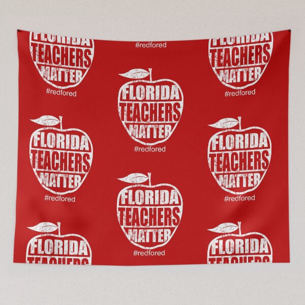 Item preview, Florida Teachers Red for Ed Apple designed and sold by RiffXS.
